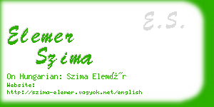 elemer szima business card